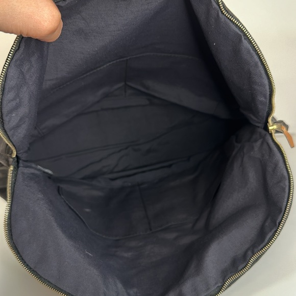 51 Hermes Bolide 31 Canvas Pouch Cosmetic Bag with Leather Trim Large - Picture 7 of 14